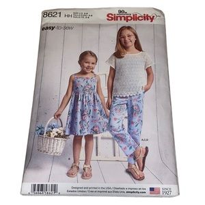 Vintage Simplicity Girls Easter Outfits Dress Size 3-6 Uncut Sewing Pattern Easy
